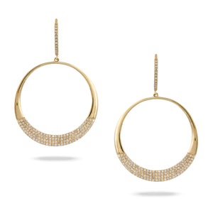 Gold Diamond Hoop Earrings