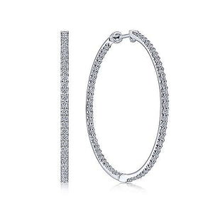 In and Out Diamond Hoops