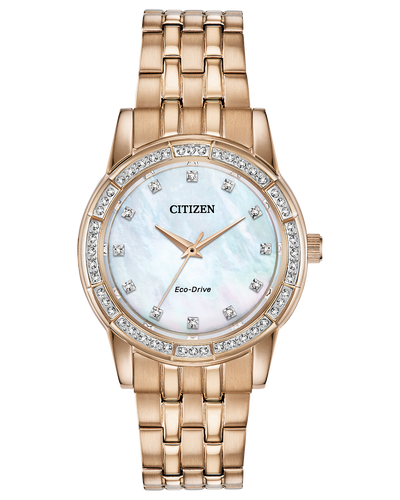 Lady's Silhouette MOP Watch- Rose Gold Tone