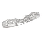 Load image into Gallery viewer, Curved Diamond Wedding Band