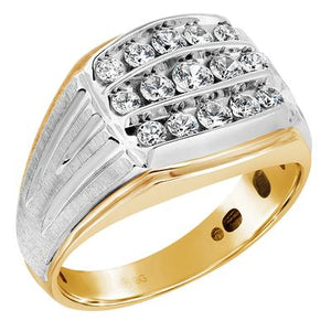 Gents Two Tone Contemporary Fashion Ring