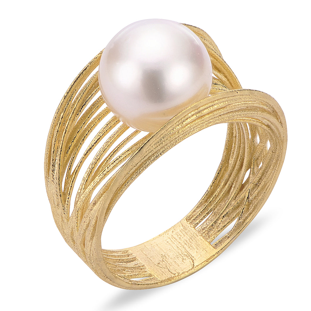 Pearl Satin Fashion Ring