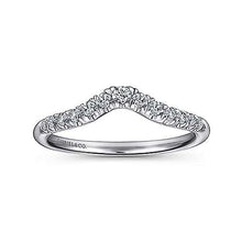 Load image into Gallery viewer, Curved Pave Diamond Wedding Band - .24