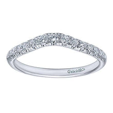 Load image into Gallery viewer, Curved Pave Diamond Wedding Band - .26