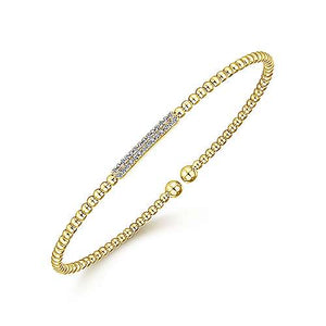 14k Yellow Gold Diamond Bangle