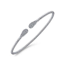 Load image into Gallery viewer, 14k White Gold &amp; Diamond Bangle