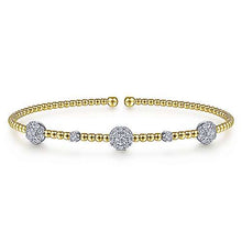 Load image into Gallery viewer, Cluster Diamond Stationed Bangle