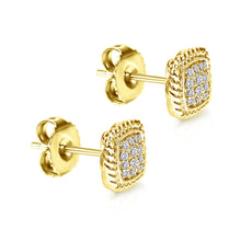 Load image into Gallery viewer, Twisted Cluster Diamond Earrings