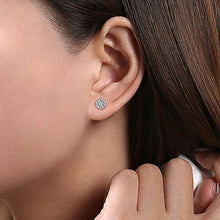 Load image into Gallery viewer, Hexagonal Diamond Stud Earrings