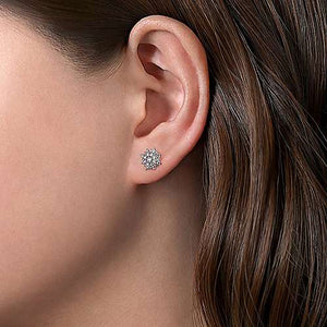 Diamond Sunburst Earrings