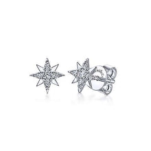 Load image into Gallery viewer, Diamond Star Stud Earrings
