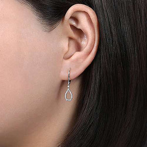 Pear Drop Earrings With Diamonds