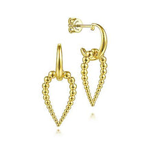 Load image into Gallery viewer, Beaded Gold Drop Earrings
