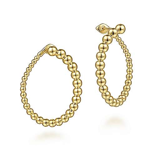 Gold Huggie Oval Earrings