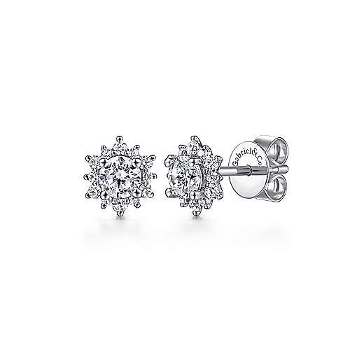 Diamond Classic Cluster Stud Earrings