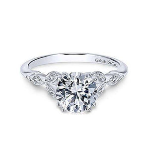 14k Vintage Round Engagement Ring