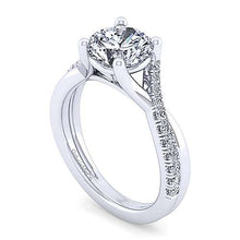 Load image into Gallery viewer, Twisted Diamond Engagement Ring - Round