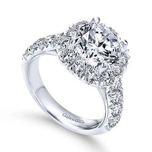 Load image into Gallery viewer, 14k Cushion Halo Diamond Engagement Ring