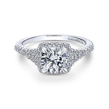 Load image into Gallery viewer, Diamond Halo Round Engagement Ring