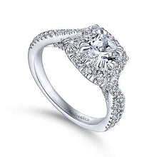 Load image into Gallery viewer, Twisted Shank Round Engagement Ring