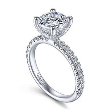 Load image into Gallery viewer, Round Diamond Accented Engagement Ring