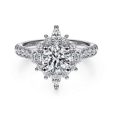 Load image into Gallery viewer, Starburst Diamond Engagement Ring