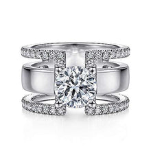 Load image into Gallery viewer, Multi Band Diamond Engagement Ring