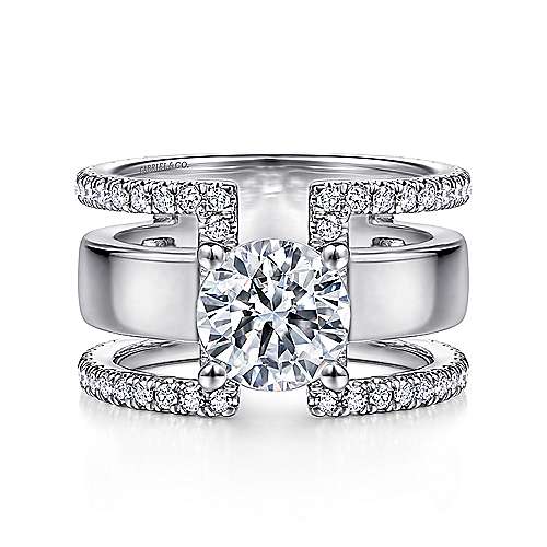 Multi Band Diamond Engagement Ring