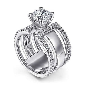 Multi Band Diamond Engagement Ring