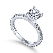 Load image into Gallery viewer, 14k White Gold Diamond Encrusted Engagement Ring