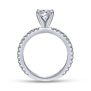 14k White Gold Diamond Encrusted Engagement Ring