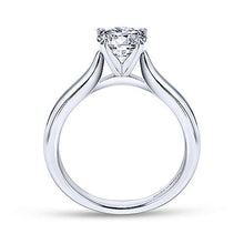 Load image into Gallery viewer, 14k White Gold Classic Solitaire With Gallery Engagement Ring