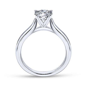 14k White Gold Classic Solitaire With Gallery Engagement Ring