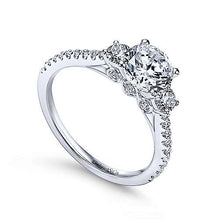 Load image into Gallery viewer, 3-Stone &amp; Diamond Shank Engagement Ring