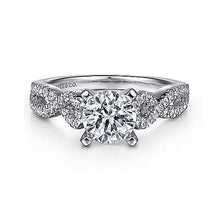 Load image into Gallery viewer, Open Twist Diamond Shank Engagement Ring