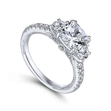 Load image into Gallery viewer, Half Moon Diamond Engagement Ring