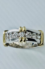 Load image into Gallery viewer, Mens Two Tone Diamond Wedding Band