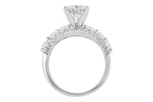 Load image into Gallery viewer, 14k 3 Row Diamond Ring