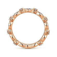 Load image into Gallery viewer, 14k Rose Gold Marquise Pattern Band