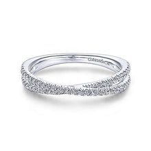 Load image into Gallery viewer, White Gold Criss Cross Band