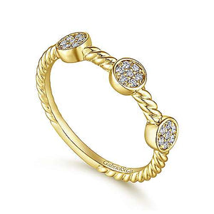 14k Yellow Gold Bezel Diamond Ring