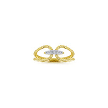 Load image into Gallery viewer, 14k Yellow Gold and Diamond Bar Ring