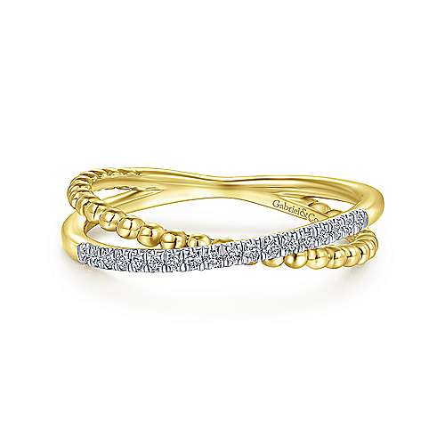 Beaded and Pave Ring