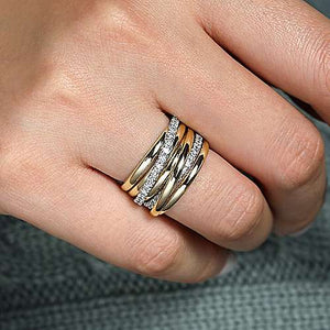 Layered Wide Band Ring