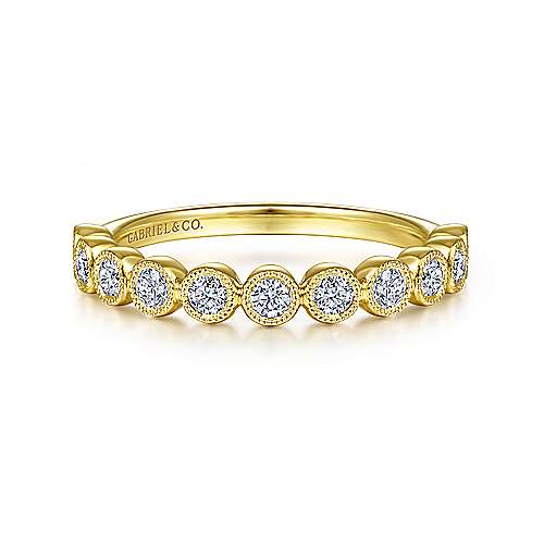 Bezel Set Diamond Wedding Band