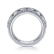 Load image into Gallery viewer, Three Row Pave Diamond Band