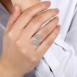 Diamond Feather Ring