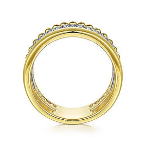 Wide Layer Multi Stack Diamond Ring