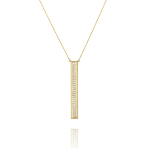 Vertical Diamond Bar Necklace