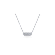 Load image into Gallery viewer, Diamond Rectangular Bar Necklace